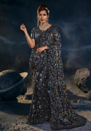 Picture of Classy Net Black Saree