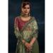 Picture of Wonderful Net Dark Olive Green Saree