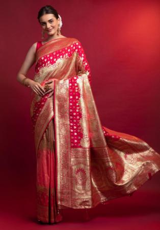 Picture of Comely Silk Rosy Brown Saree