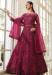 Picture of Nice Net Saddle Brown Straight Cut Salwar Kameez