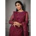 Picture of Good Looking Net Brown Straight Cut Salwar Kameez