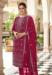 Picture of Georgette Deep Pink Straight Cut Salwar Kameez