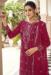 Picture of Georgette Deep Pink Straight Cut Salwar Kameez