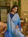 Picture of Sightly Georgette Steel Blue Saree