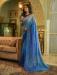 Picture of Sightly Georgette Steel Blue Saree