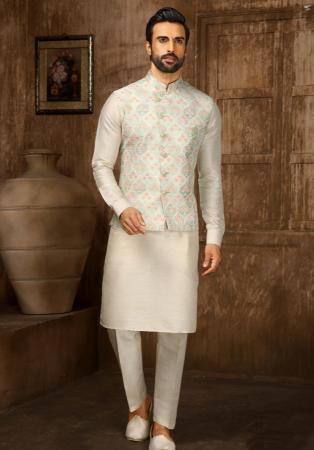 Picture of Taking Silk Tan Kurtas