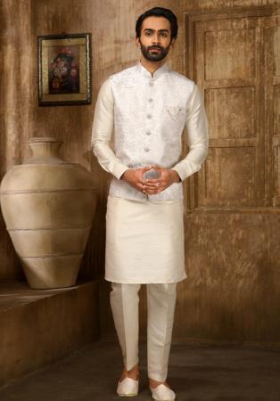 Picture of Marvelous Silk Beige Kurtas