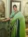 Picture of Shapely Crepe Dark Sea Green Saree