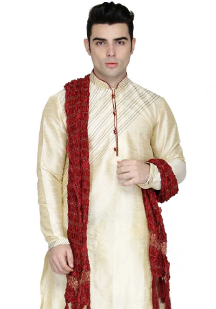 Picture of Amazing Silk Beige Kurtas