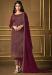 Picture of Superb Silk Saddle Brown Straight Cut Salwar Kameez