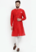 Picture of Alluring Silk Fire Brick Kurtas