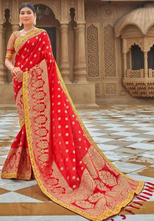 Picture of Statuesque Silk Dark Red Saree