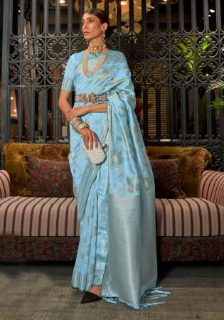 Picture of Fascinating Silk Light Blue Saree