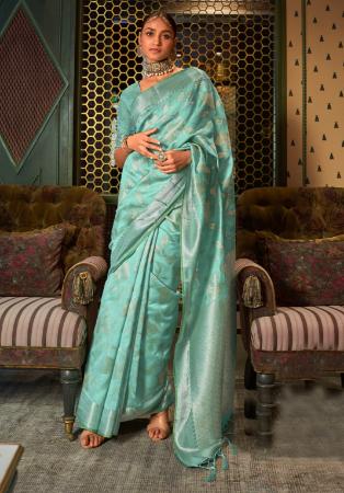 Picture of Appealing Silk Dark Sea Green Saree