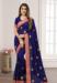 Picture of Beautiful Georgette Midnight Blue Saree