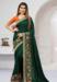 Picture of Delightful Georgette Forest Green Saree