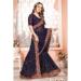 Picture of Appealing Georgette Dark Slate Blue Saree