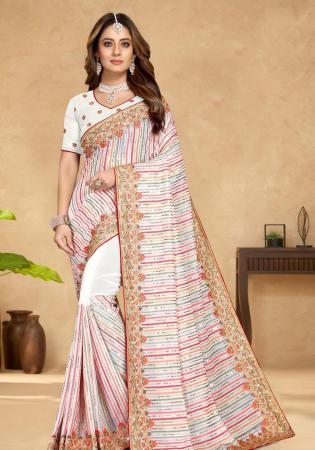 Picture of Taking Georgette White Smoke Saree