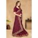 Picture of Pretty Georgette Maroon Saree