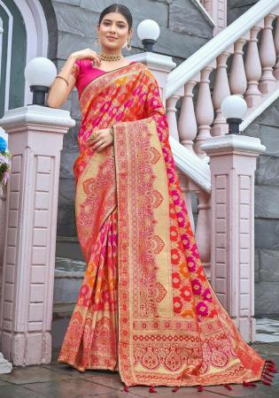 Picture of Delightful Silk Deep Pink Saree