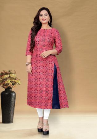 Picture of Shapely Cotton Tan Kurtis & Tunic