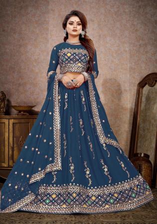 Picture of Excellent Georgette Dark Slate Grey Lehenga Choli