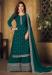 Picture of Pleasing Georgette Teal Straight Cut Salwar Kameez