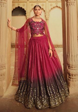 Picture of Charming Silk Brown Lehenga Choli