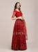 Picture of Statuesque Net Fire Brick Lehenga Choli