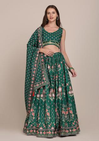 Picture of Bewitching Net Dark Slate Grey Lehenga Choli