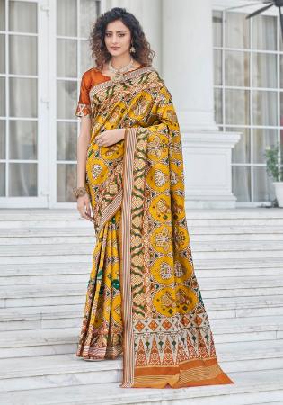 Picture of Resplendent Silk Chocolate Saree