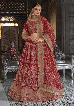 Picture of Radiant Linen Maroon Lehenga Choli