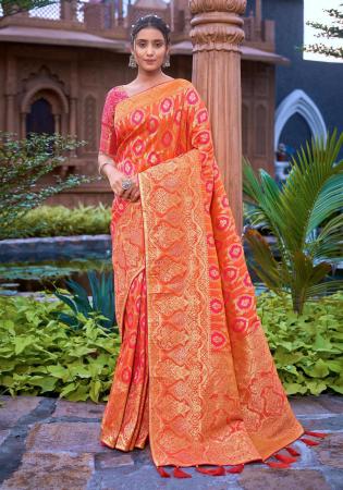 Picture of Charming Silk Dark Salmon Saree