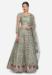 Picture of Statuesque Net & Silk Dim Gray Lehenga Choli