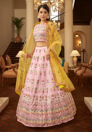 Picture of Pleasing Georgette Rosy Brown Lehenga Choli