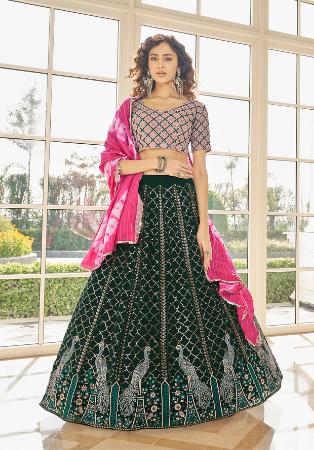 Picture of Stunning Georgette Dark Slate Grey Lehenga Choli