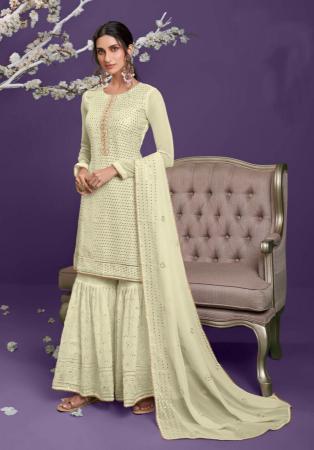 Picture of Appealing Georgette Tan Straight Cut Salwar Kameez