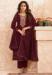 Picture of Sublime Georgette Maroon Straight Cut Salwar Kameez