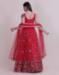 Picture of Admirable Net & Silk Fire Brick Lehenga Choli