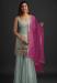 Picture of Resplendent Georgette Silver Straight Cut Salwar Kameez