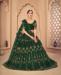 Picture of Fascinating Net Sea Green Lehenga Choli