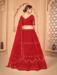 Picture of Superb Net Fire Brick Lehenga Choli