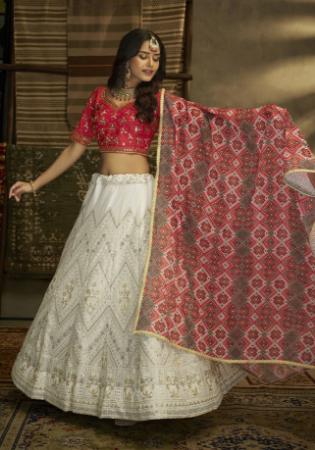 Picture of Ideal Georgette White Lehenga Choli