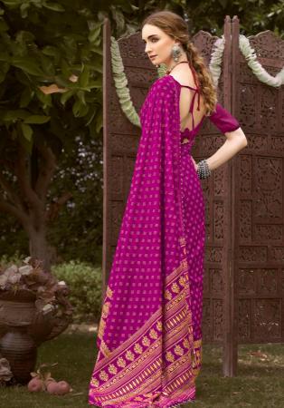 Picture of Resplendent Silk Purple Saree