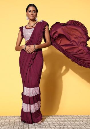 Picture of Magnificent Silk Brown Saree