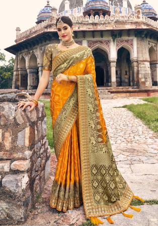 Picture of Ravishing Silk Orange Saree