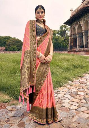 Picture of Nice Silk Dark Salmon Saree