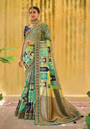 Picture of Taking Synthetic Dark Khaki Saree