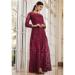 Picture of Nice Net Saddle Brown Straight Cut Salwar Kameez