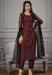 Picture of Good Looking Net Maroon Straight Cut Salwar Kameez